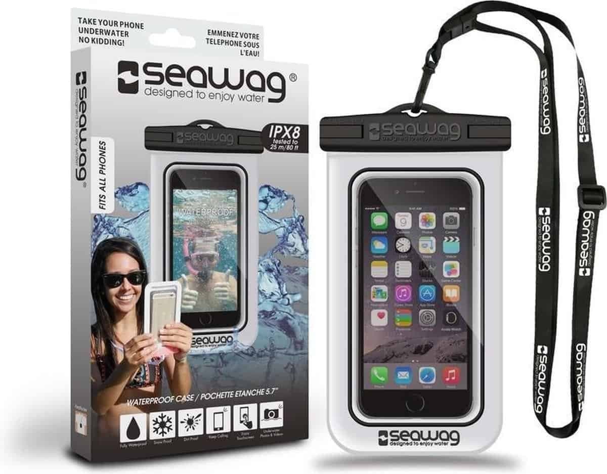 Waterdichte telefoonhoes, geschikt voor onderwater gebruik, IPX8 rating, waterproof case, bescherming tegen water en schade.