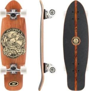 Strandplank met houten dek en kleurrijk ontwerp voor skateboard en outdoor plezier.