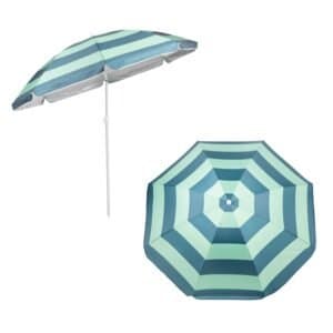 Yello Eco Parasol 160 cm – Aqua strandparasol van gerecycled polyester met UV50+