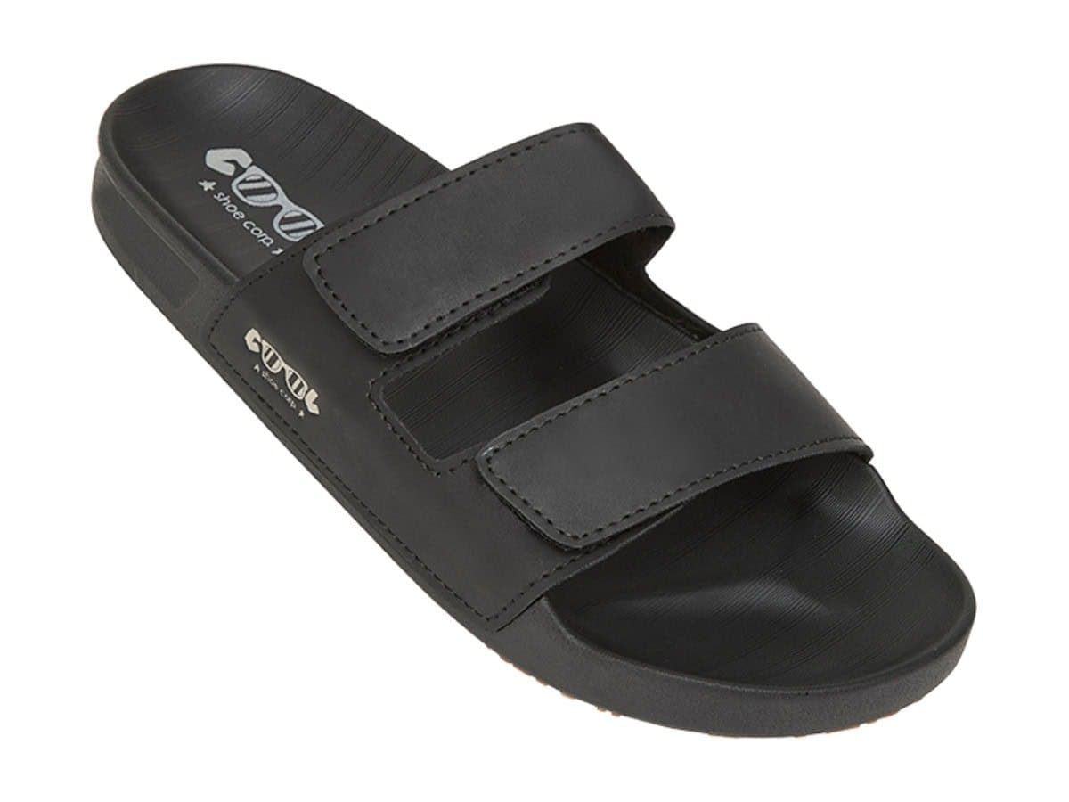 Cool Shoe Corp Chill herensandaal in zwart, met dubbele EVA-demping en 33 mm waterbestendige polyurethaan band