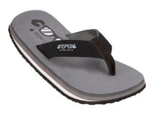 Cool Shoe Corp. Original Coal slipper – close-up van stevige zool en suède band