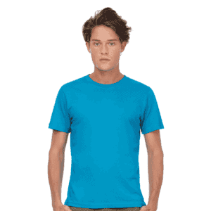 T-shirt in heldere blauwe kleur voor casual buitenactiviteiten.