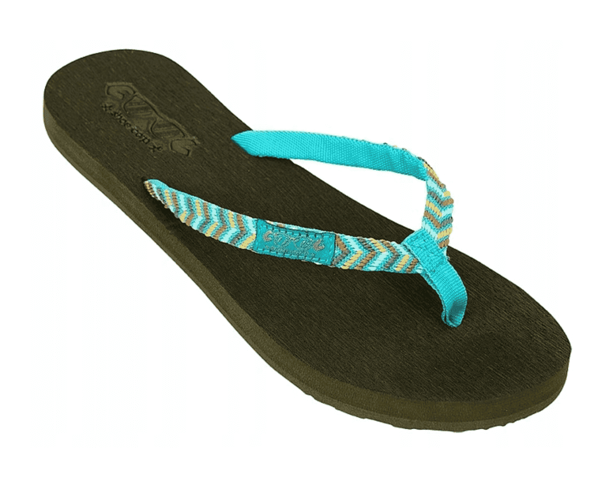 Flip-flops met blauwe banden voor comfort en casual buitenactiviteiten.