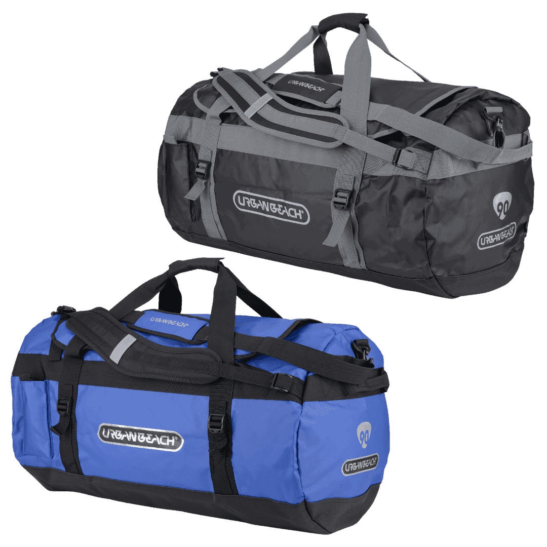 Robuuste sporttas met meerdere vakken voor skateboards en outdoor gear.