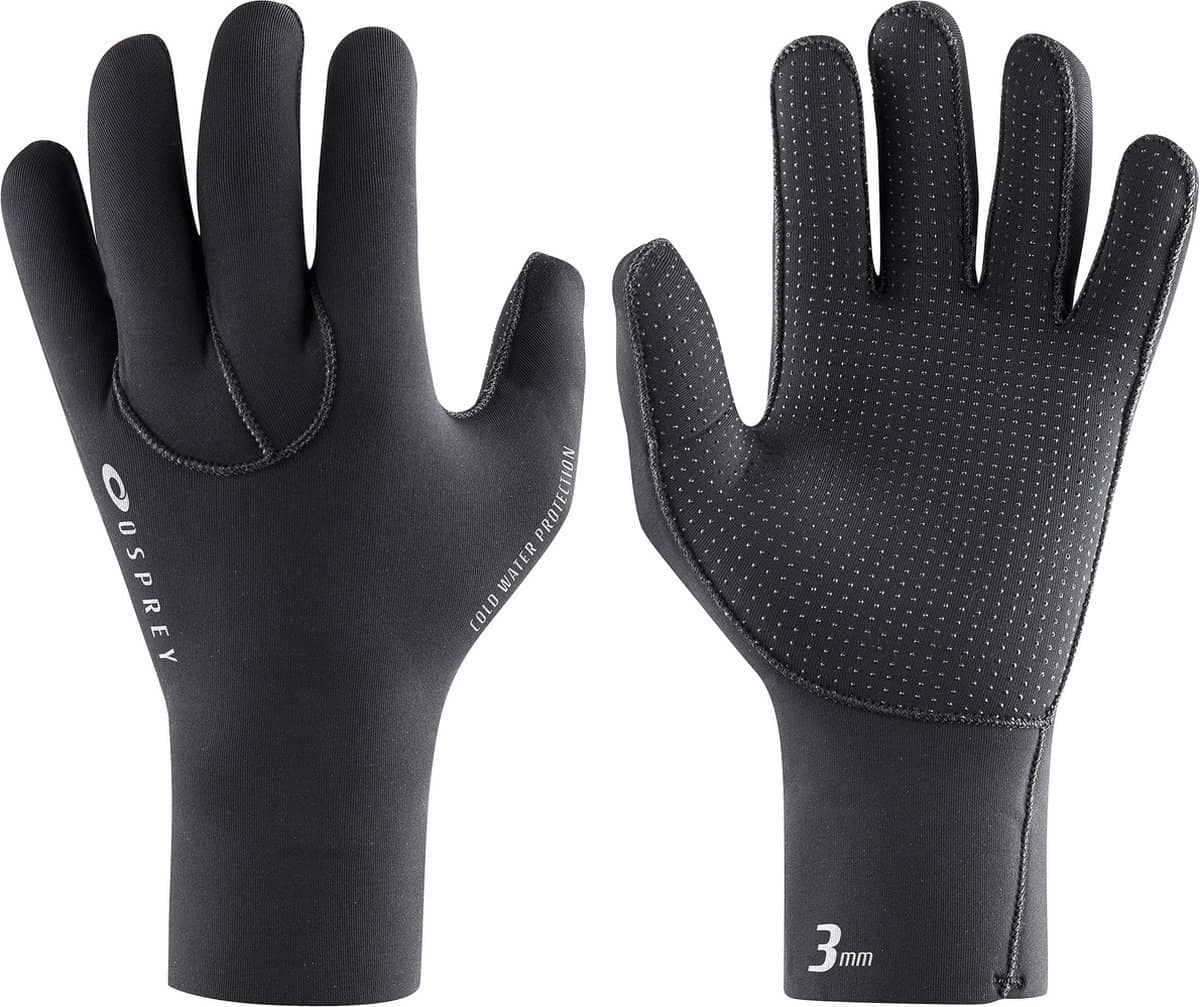 Waterdichte zwarte skidankers met textuur voor optimale grip en waterbescherming. Perfect voor buitenactiviteiten en skiërs.