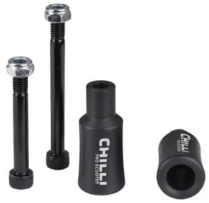 Peg voor step Chilli Barrel Peg cilindrisch mat zwart met wit logo