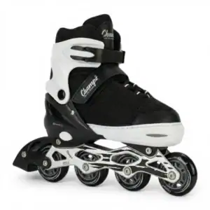 Champz Kinder Skeelers Verstelbaar – Pro ABEC-9 Semi-Softboot – Zwart