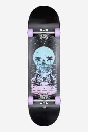 Globe G2 Reflection Black Purple 8.5 complete skateboard voorkant
