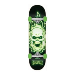 Creature Bonehead Glitch Full complete skateboard zwart groen