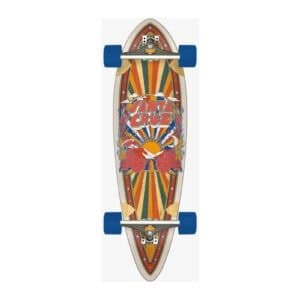 Santa Cruz Foxy Sun Pintail longboard 9.2 multicolored bovenaanzicht