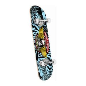 Powell Peralta Winged Ripper Mini skateboard 7.0 zwart lichtblauw complete setup