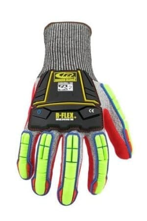 Robust ski glove with B-Flex technology and colourful design for outdoor activities.