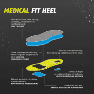 Comfortable medical shoe with anatomical support and non-slip sole.