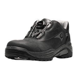 Sicherheitsschuh für Outdoor-Aktivitäten, schwarzer Schutzschuh, robustes Design, Sicherheitstrainer für den Einsatz im Freien, relevante Arbeitsschuhe für Outdoor-Spaß.