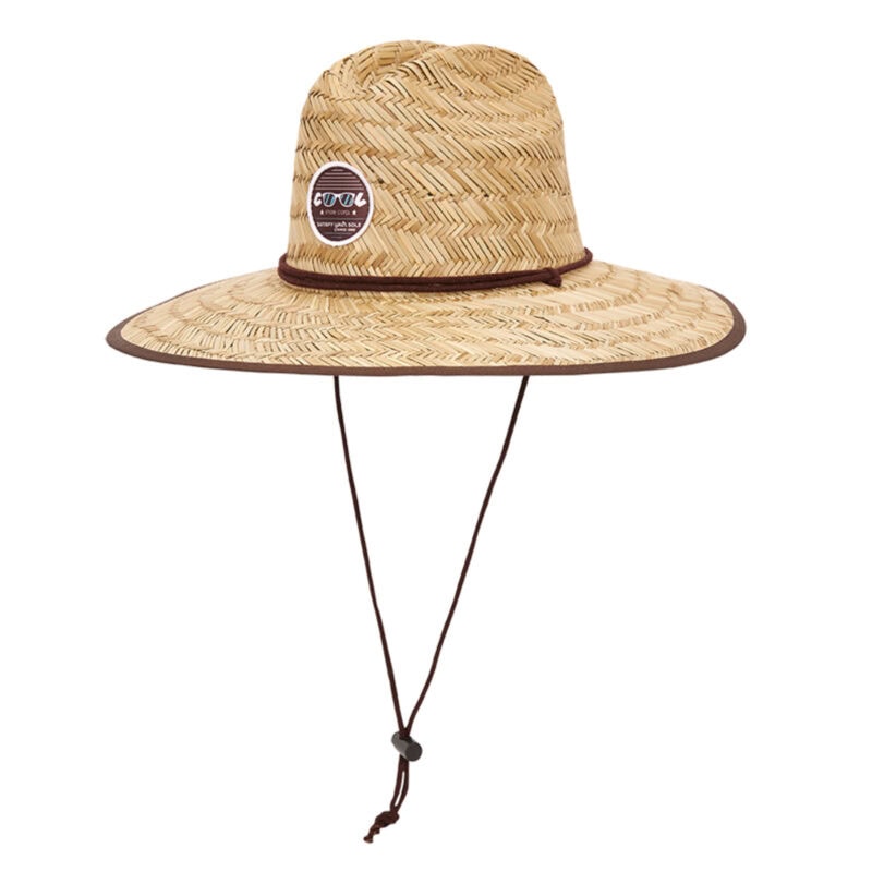 Cool Shoe Corp. straw hat HAT BROWN - unisex summer hat made of braided straw, 58 cm universal fit