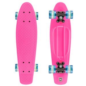 Xootz Mini Cruiser - Penny Board Pink + LED wheels