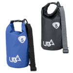 Waterdichte rugzak UGS Water Resistant 5, blauw en zwart, voor buitenplezier en sportsessies.