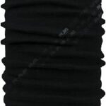 Zwarte multifunctionele snood voor winter en outdooractiviteiten.