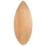 Surfbrett aus Holz mit natürlichem Finish für Surfer und Wassersportler.