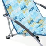 Detail of VW Bulli print on beach chair