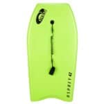 Schwimmhilfe avec laisse en jaune fluorescent, idéal pour les sports nautiques et les loisirs.