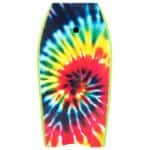 Planche à roulettes colorée avec motif tie-dye pour une expérience de patinage optimale.