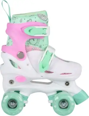 Champz pastel roller skates adjustable - side view size 27-30