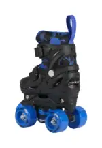Kunststoff-Rollschuh mit weichem Fußschutz und verstellbaren Riemen für Kinder.
