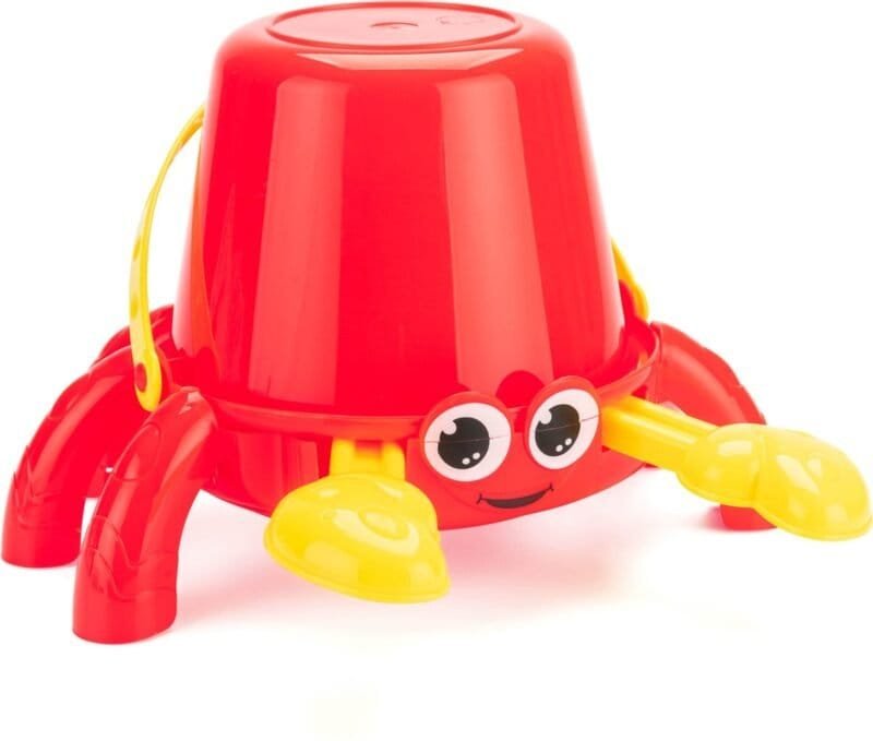 Fun children's beach cart with red and yellow design, perfect for outdoor fun.