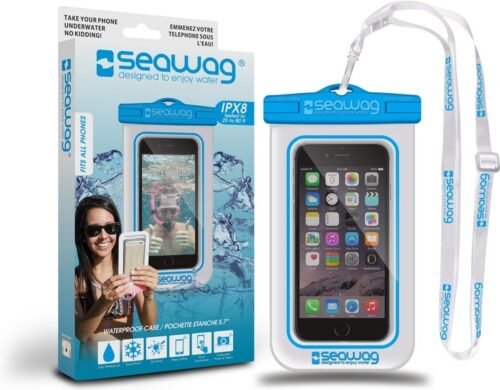 Seawag Universele Waterdichte Smartphone Hoes 5,7" - Blauw Wit