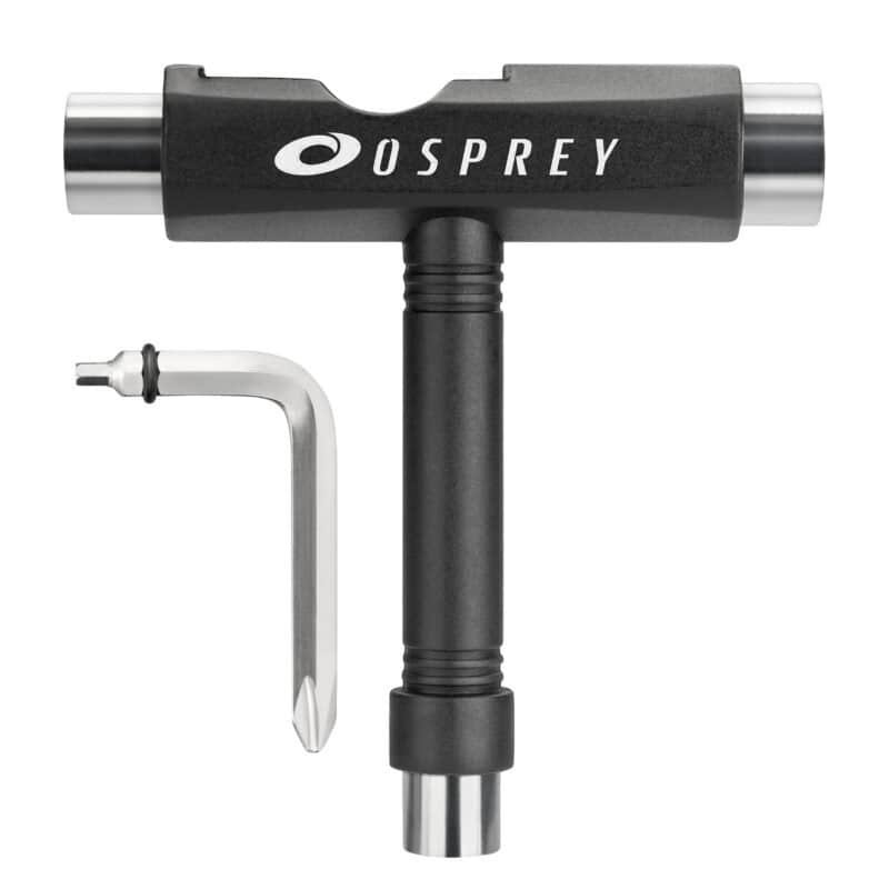 Outil robuste pour patins Osprey avec clé Allen et divers embouts pour l'entretien.