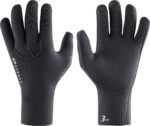 Schwarze, wasserdichte Arbeitshandschuhe, geeignet für Outdoor-Aktivitäten und Sport.