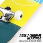 Glijlager ABEC 7 chrome voor een soepele rit op skateboards en skates.