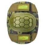 Colourful skate protector with geometric pattern and adjustable straps.