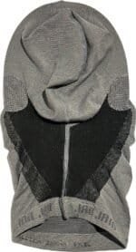 Comfortabele grijze hoodie met ritssluiting en zwart detail.