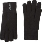 Zwarte winterhandschoenen voor buiten, comfortabel en slijtvast.