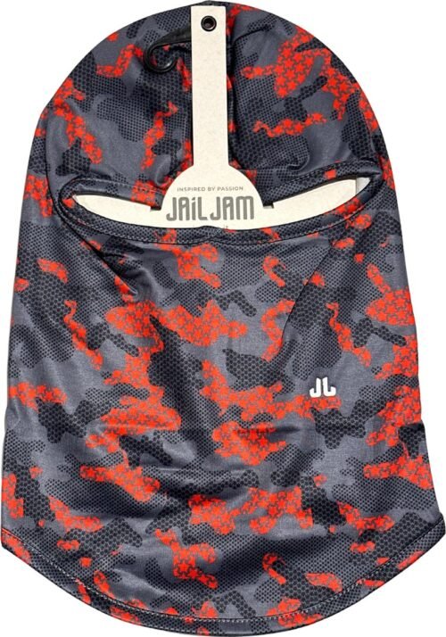 Jail Jam Pulsar Balaclava - Grijs/Rood Camo - Voor Kinderen van 7-10 Jaar