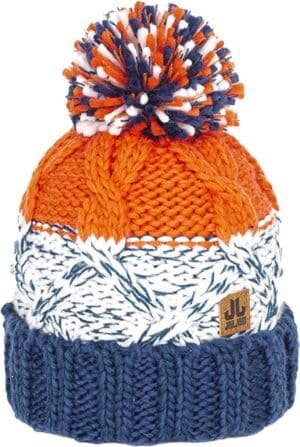 Bonnet Jail Jam Goofy Kids - Orange/White/Bleu Pompon