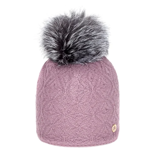 Granadilla Ducey Beanie - Lilac - Rhinestones & Voering