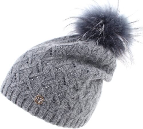 Granadilla Cashmere Beanie - Grijs - Luxe met Swarovski - Afbeelding 2