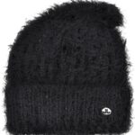 Paulownia Blacks Beanie muts, zwart, heerlijk warm en modieus.