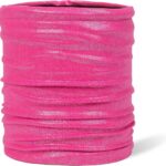 Klittenband voor outdoor sport en activiteiten in fel roze, flexibel en ademend materiaal.