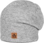 Warm knit beanie voor outdoor activiteiten en straatmode in grijs, comfortabel en stijlvol.