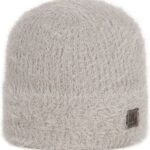 Zachte, witte fluffy poef voor buiten en binnen gebruik.