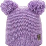 Zweefdeken met pompom details in zachte lila kleur voor buiten en binnen.