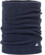 Warmer Fleece-Halswärmer in Marineblau, perfekt für Aktivitäten im Freien.