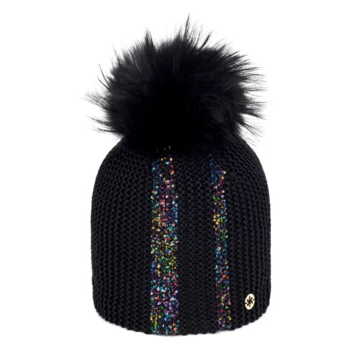 Granadilla Boon Beanie - Luxe Muts met Paardenhaar Pompon