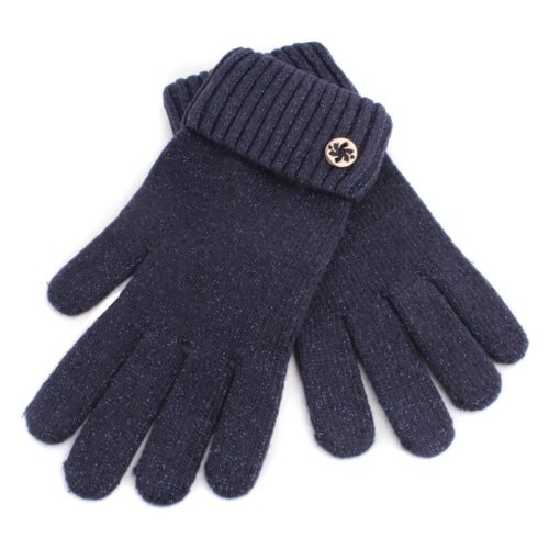 Granadilla Gebreide Handschoenen - Donkerblauw - Lurex Details - Afbeelding 2