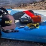 Sports equipment for water sports and outdoor fun on the beach or by the water.