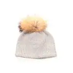 Warm wollen muts met bontkraag en pailletten decoratie voor vrouwen.